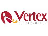 Logo Vertex Desarrollos, fondo blanco