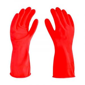Guantes industriales, guantes rojos