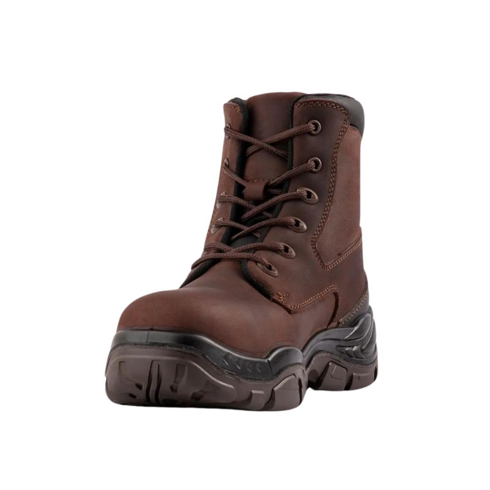 Botas de seguridad industrial Wiz Chocolate color café con casquillo de policarbonato